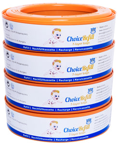 ChoiceRefill for Angelcare Nappy Pails System (4-pack)