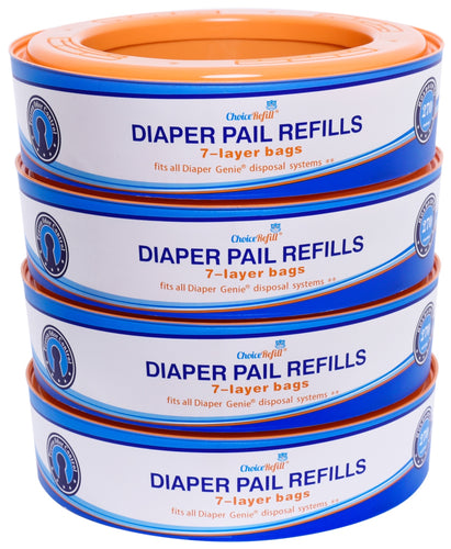 Compatible with Diaper Genie Pails, 4-Pack, 1080 Count