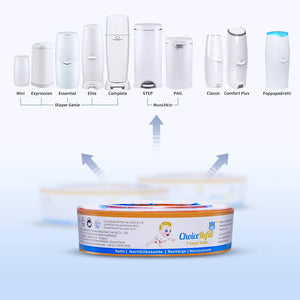 ChoiceRefill for Angelcare Nappy Pails System (8-pack)