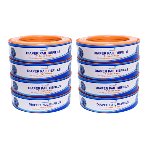 Compatible with Diaper Genie Pails, 8-Pack, 2160 Count